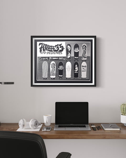 HOUSE33: SHOW PRINT (WHITE ON BLACK)
