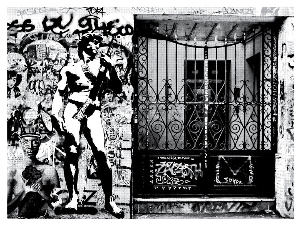 BLEK LE RAT X SHEPARD FAIREY: DAVID WITH MACHINE GUN